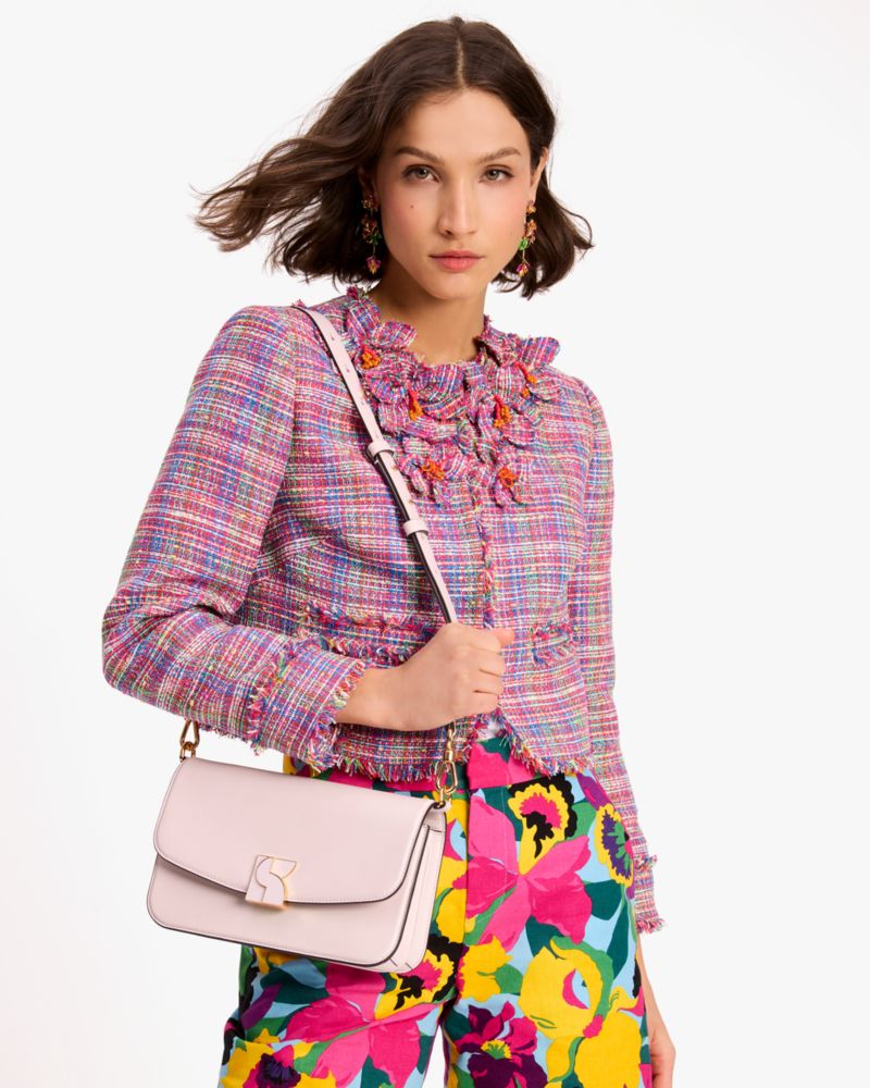 Kate Spade,Dakota Medium Convertible Shoulder Bag,Leather,Shoulder Bag,Logo,Shoulder Guard,Day Party,