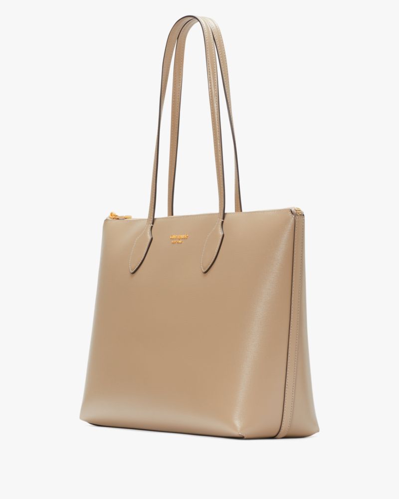 Kate Spade,Bleecker Large Zip-top Tote,Timeless Taupe