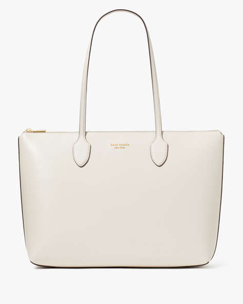 Kate Spade,Bleecker Large Zip-top Tote,Parchment
