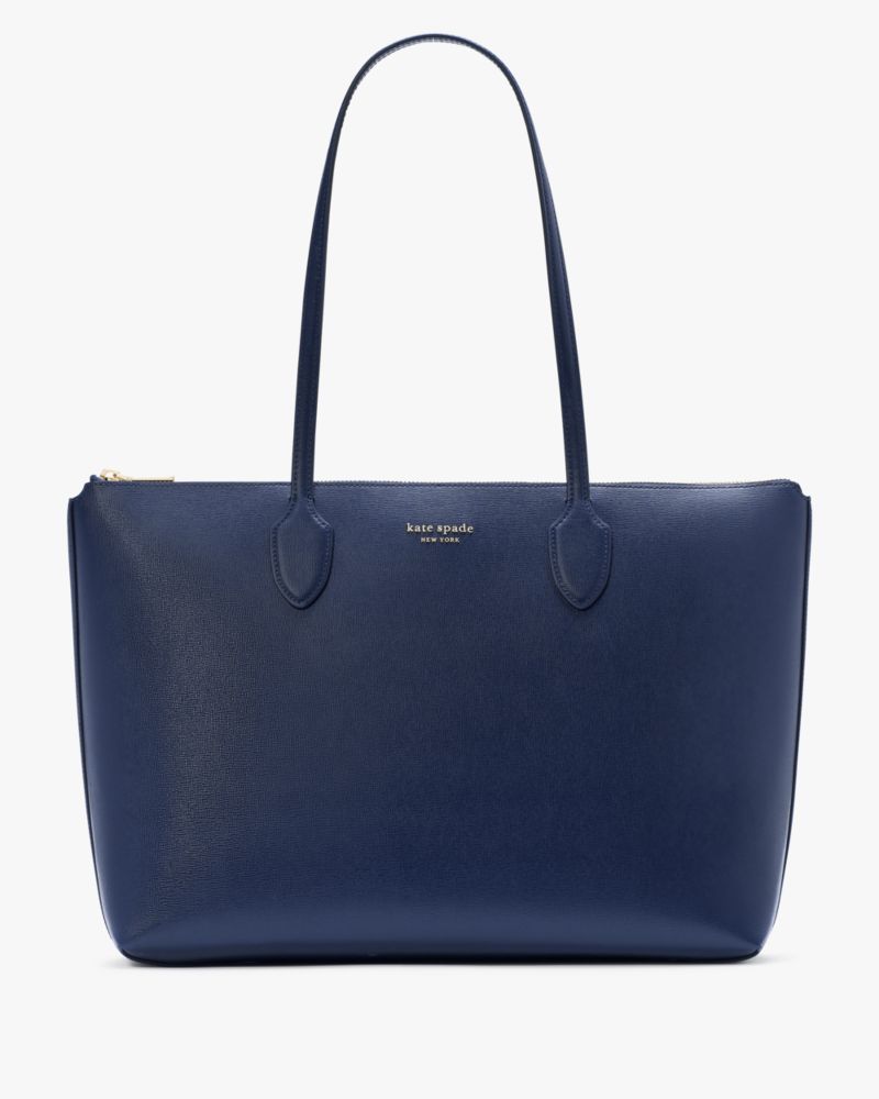 Kate Spade,Bleecker Large Zip-top Tote,Parisian Navy