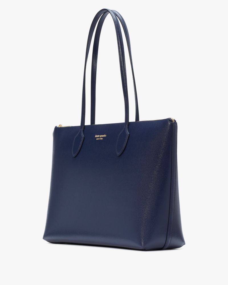 Kate Spade,Bleecker Large Zip-top Tote,Navy