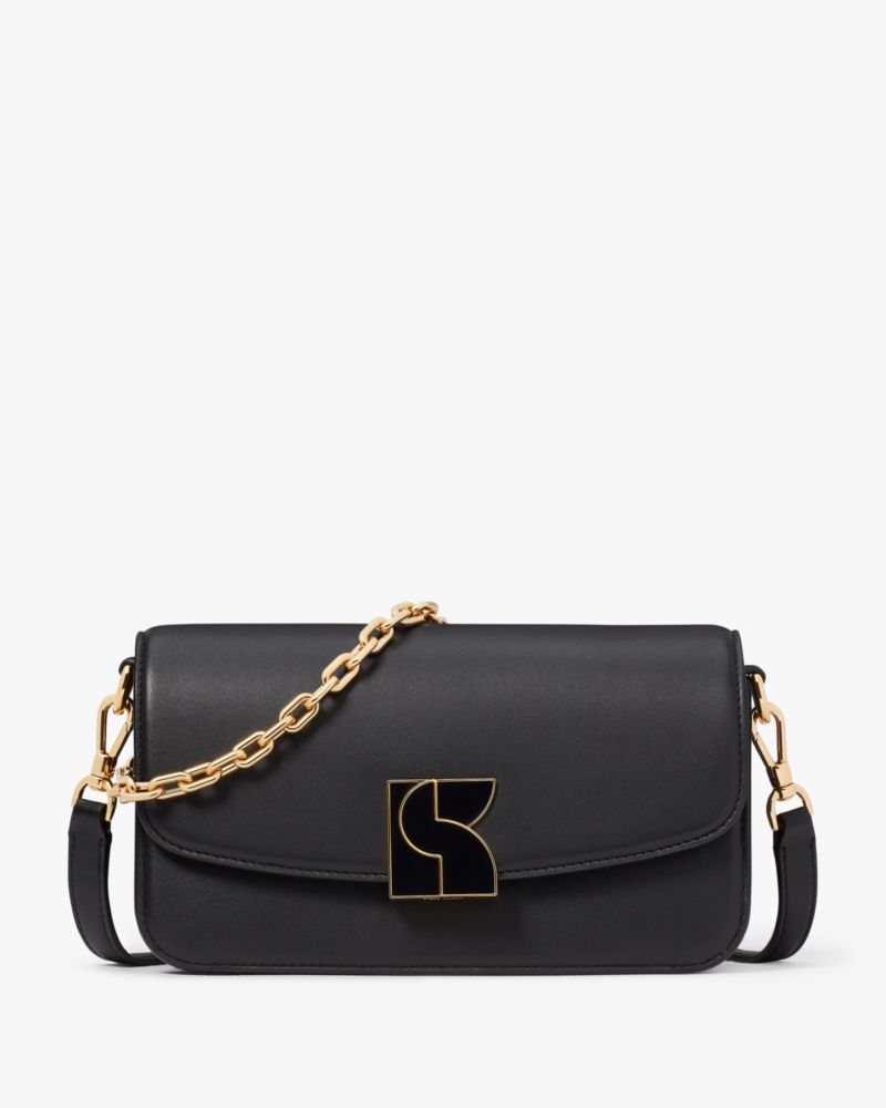 Kate Spade,Dakota Small Crossbody,Leather,Crossbody,Logo,Day Party,Black