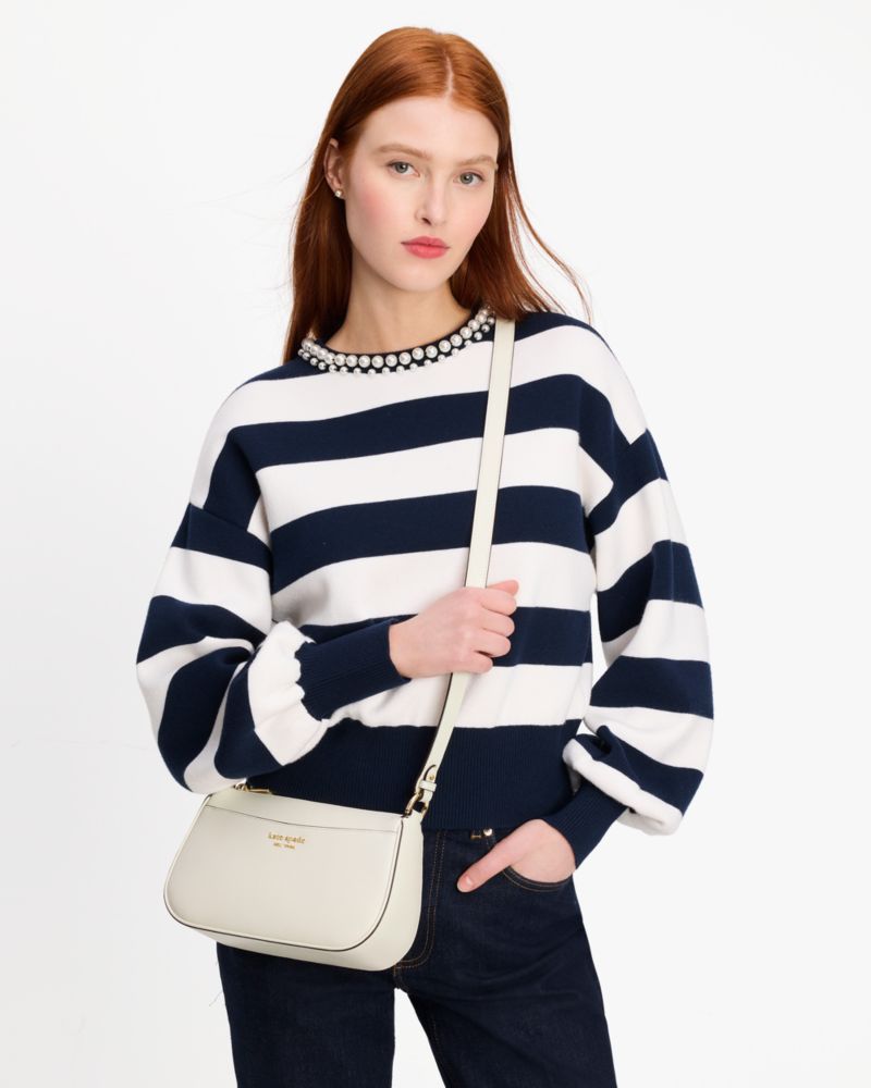 Kate Spade,Bleecker Small Crossbody,Parchment