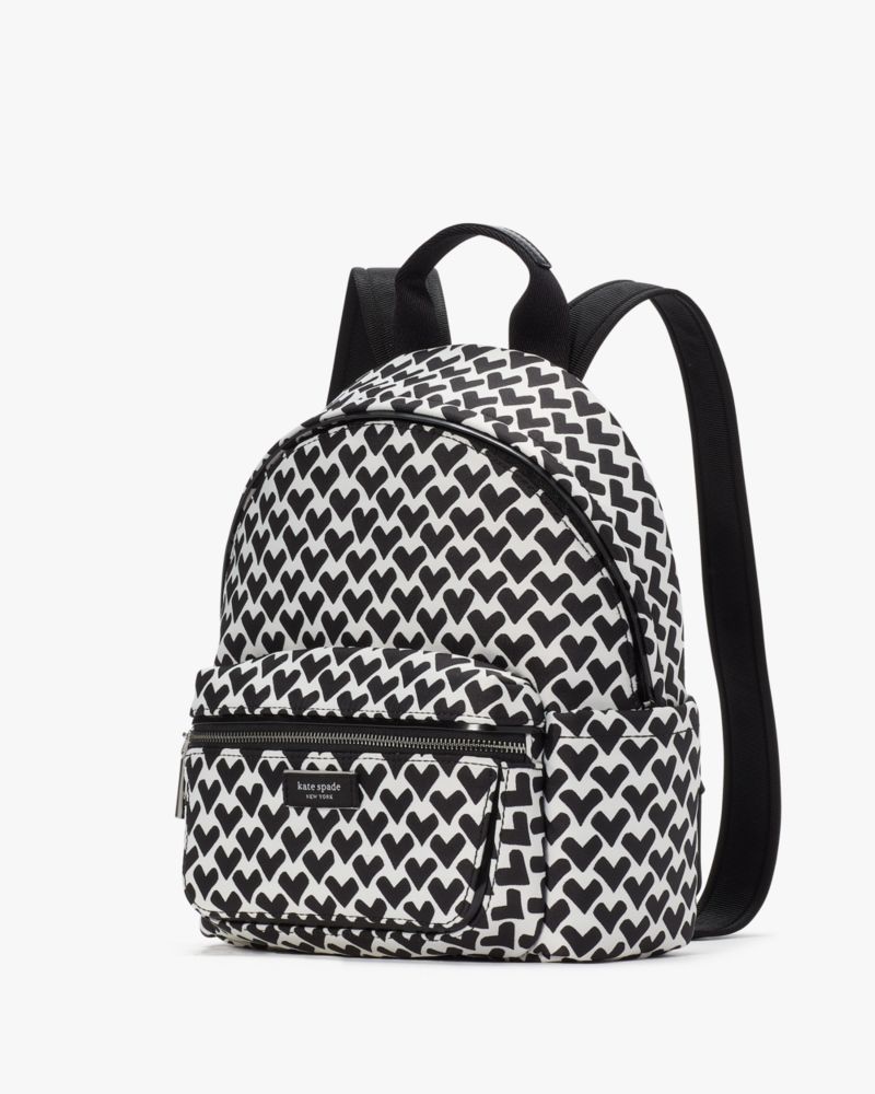 Kate Spade,Sam Icon Modernist Hearts Jacquard Small Backpack,