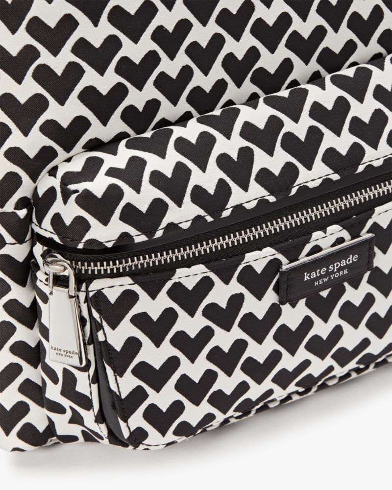 Kate spade black sales and white backpack