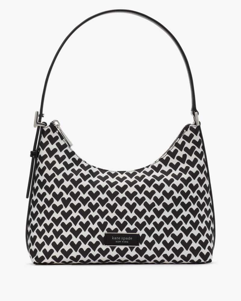 KATE SPADE NY HANDBAG BLACK AND WHITE with Pouch
