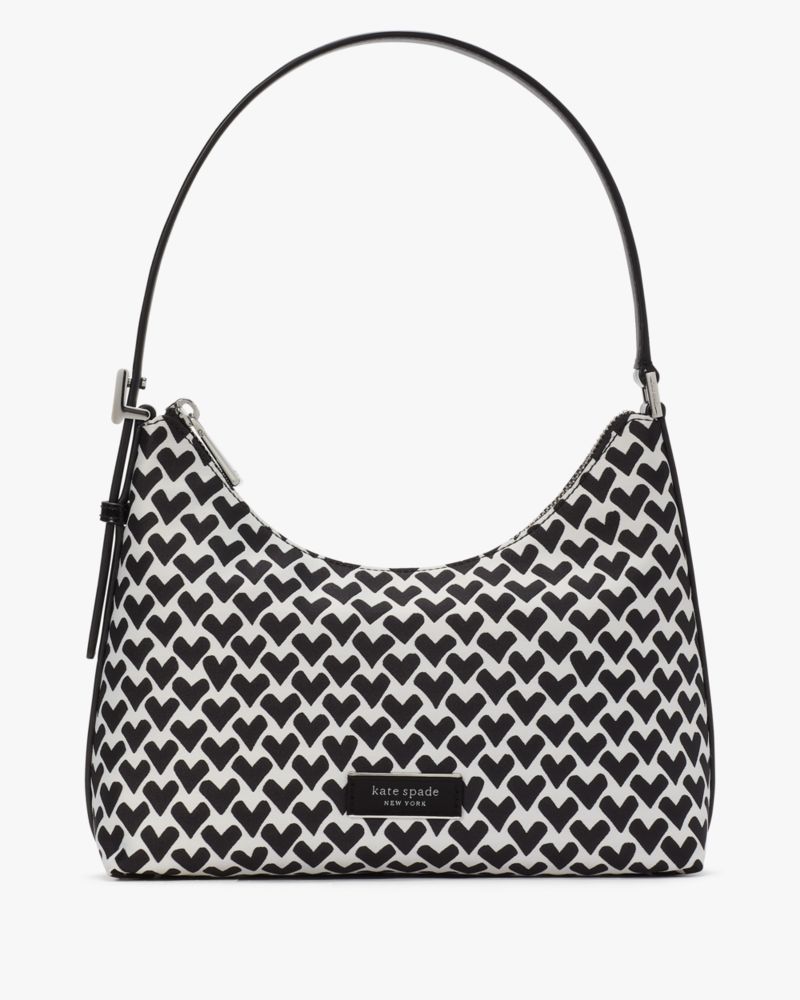 Kate Spade Sam Icon Modernist Hearts Jacquard Small Shoulder Bag