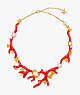 Kate Spade,Reef Treasure Coral Statement Necklace,Coral