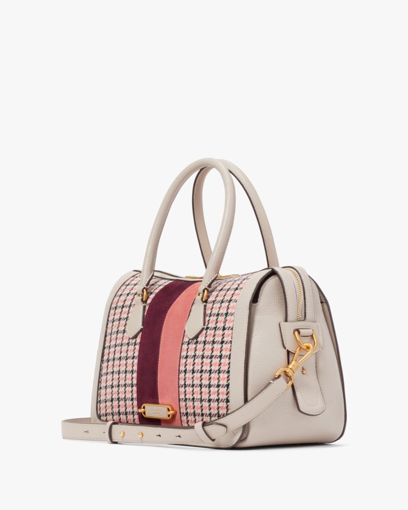 kate spade new york Gramercy Racing Stripe Plaid Twill Fabric Small Flap  Shoulder Bag