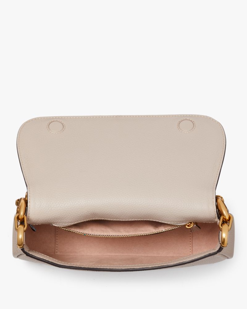 Kate Spade,Gramercy Racing Stripe Plaid Twill Small Flap Shoulder Bag,