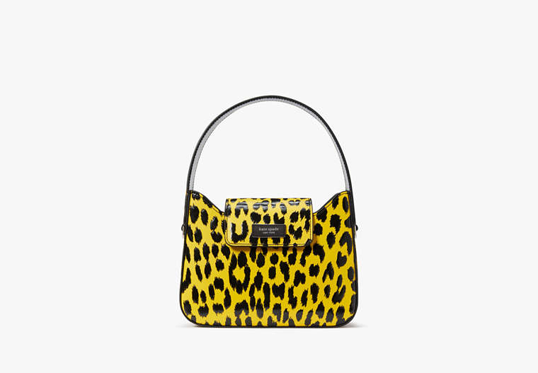 Kate Spade,Sam Icon Modern Leopard Mini Hobo Bag,Wild Chamomile Multi