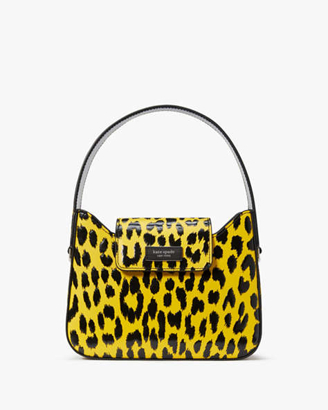 Kate Spade,Sam Icon Modern Leopard Mini Hobo Bag,Wild Chamomile Multi