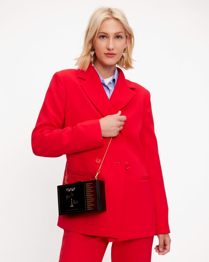 Kate Spade,パーフェクト マッチ マッチボックス レジン スモール フレーム クラッチ,バッグ,ブラックマルチ