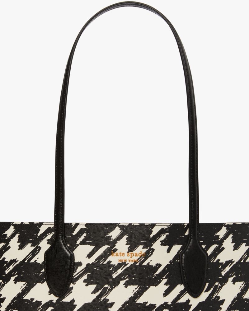 Kate Spade New York Black & White Manhattan Houndstooth Small Tote, Best  Price and Reviews