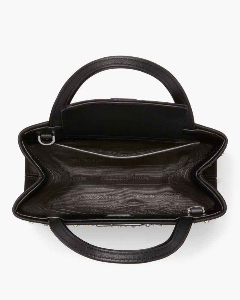 Kate Spade,サム アイコン クリスタル エンベリッシュド ミニ トート,バッグ,ブラック
