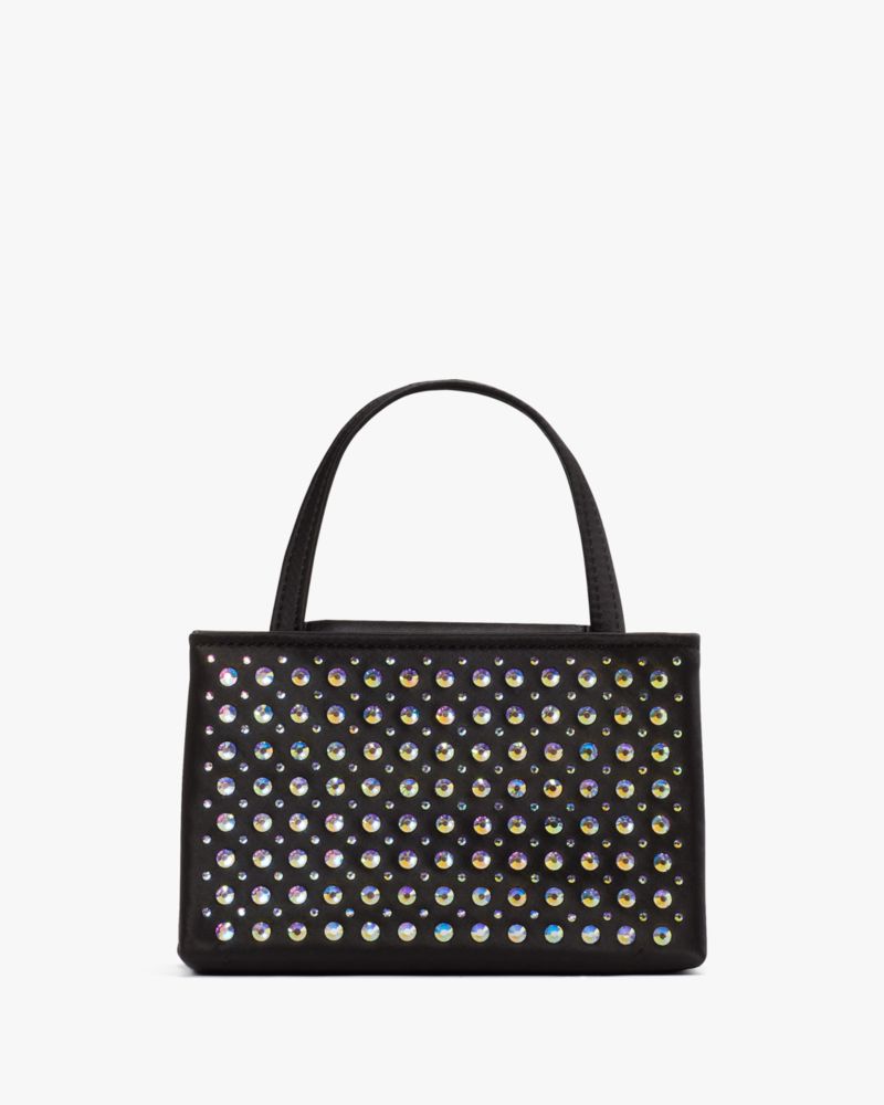 Kate Spade,サム アイコン クリスタル エンベリッシュド ミニ トート,バッグ,ブラック