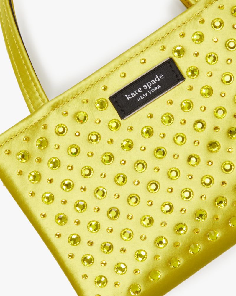 Kate Spade Sam Icon Crystal Embellished Crossbody Bag in Yellow