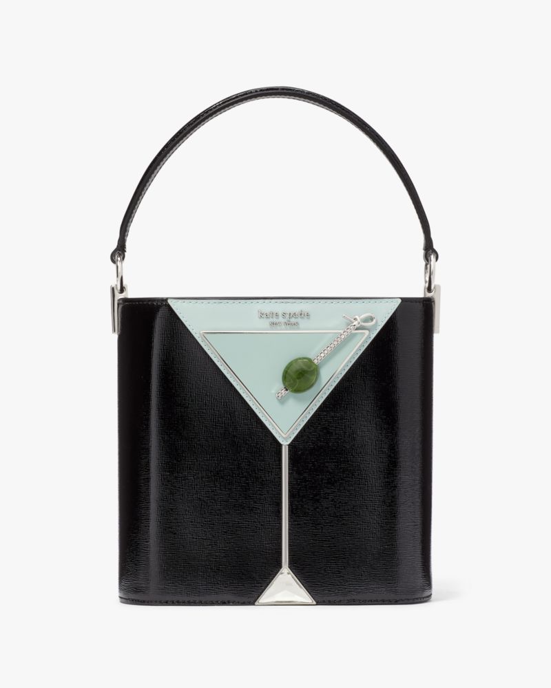 Kate Spade,Shaken not Stirred Martini Embellished Top-handle Crossbody,Black Multi