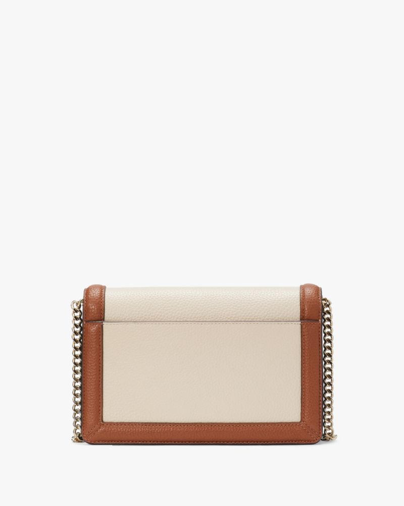Kate Spade,Knott Colorblocked Flap Crossbody,Leather,Crossbody,Logo,Metal,Knot,Chain Detail,Color Block,Day Party,
