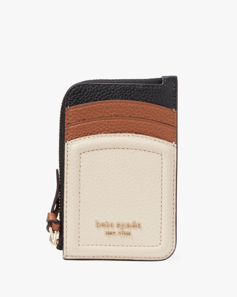 Kate Spade,Knott Zip Cardholder,Allspice Cake Multi