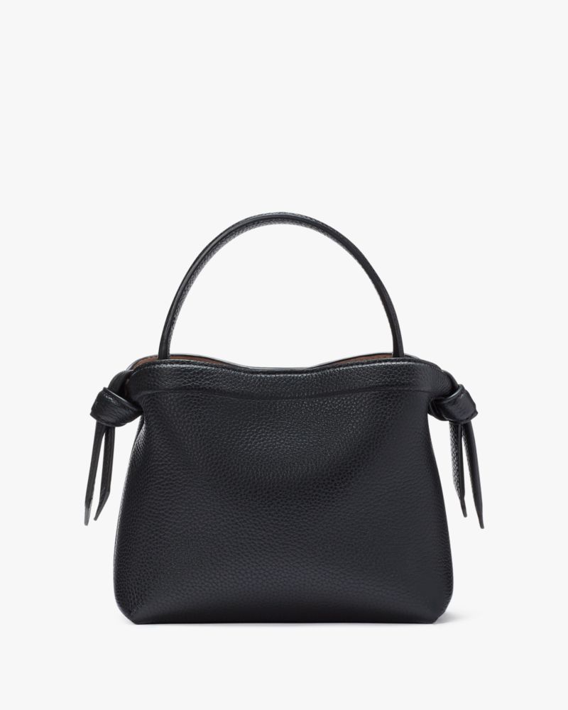 Kate Spade,Knott Mini Crossbody Tote,Leather,Crossbody,Logo,Metal,Compact,Casual,Black