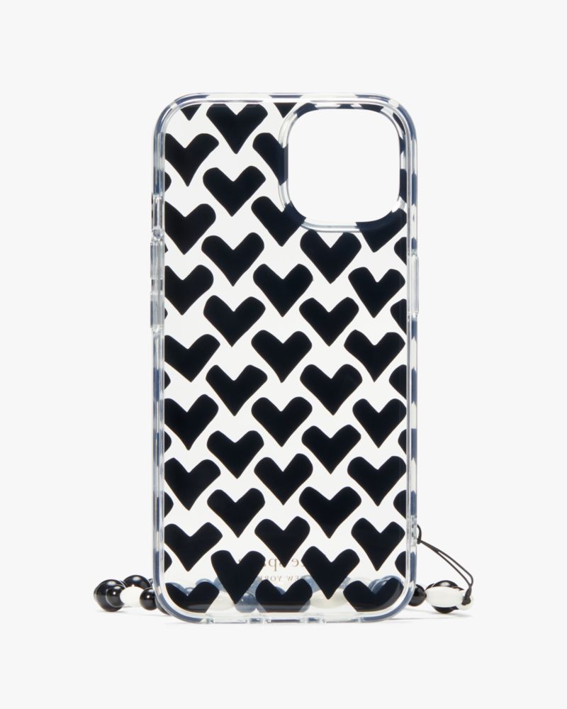 Modernist Hearts I Phone 14 Wristlet Case Kate Spade UK