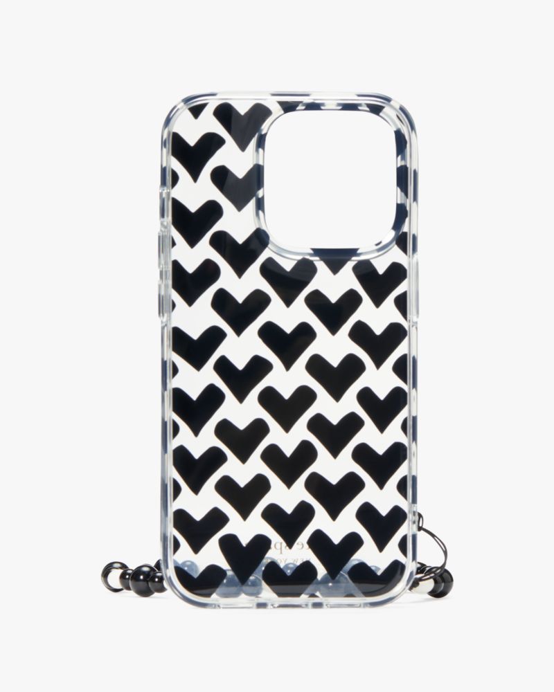 Modernist Hearts iPhone 14 Pro Wristlet Case