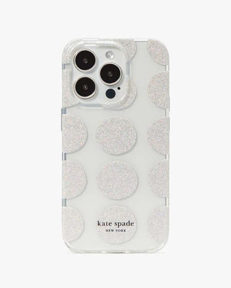 Kate Spade,Art Dots Iphone 14 Pro Case,Clear Multi