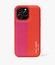 Kate Spade,Racing Stripe iPhone 14 Pro Max Case,Red Multi