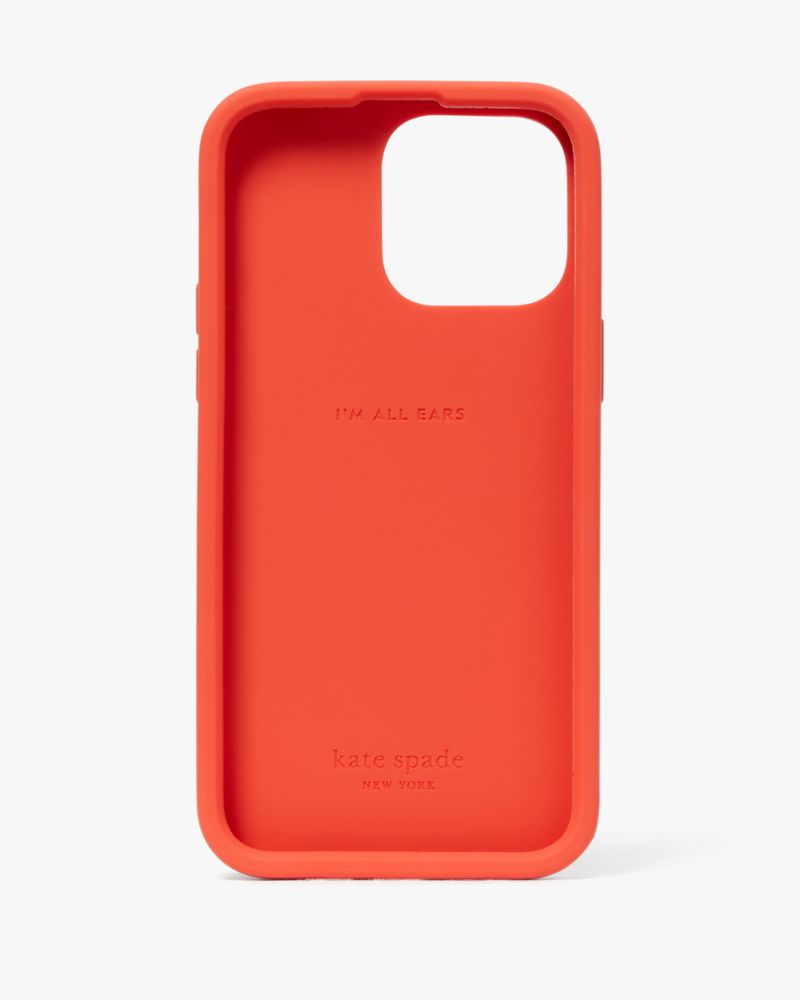 Kate Spade,Racing Stripe iPhone 14 Pro Max Case,Red Multi