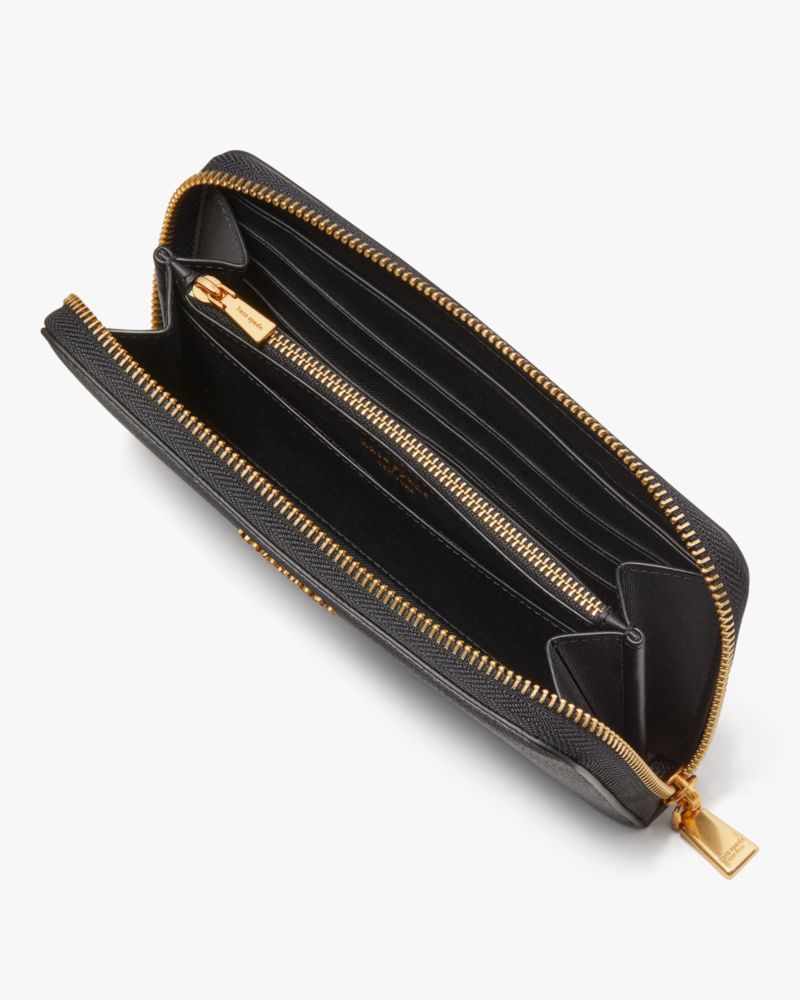 Kate Spade,Ava Zip-around Continental Wristlet,Black