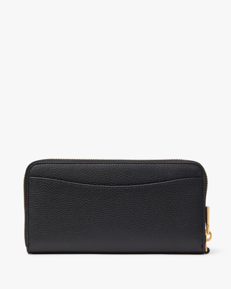 Kate Spade,Ava Zip-around Continental Wristlet,Black