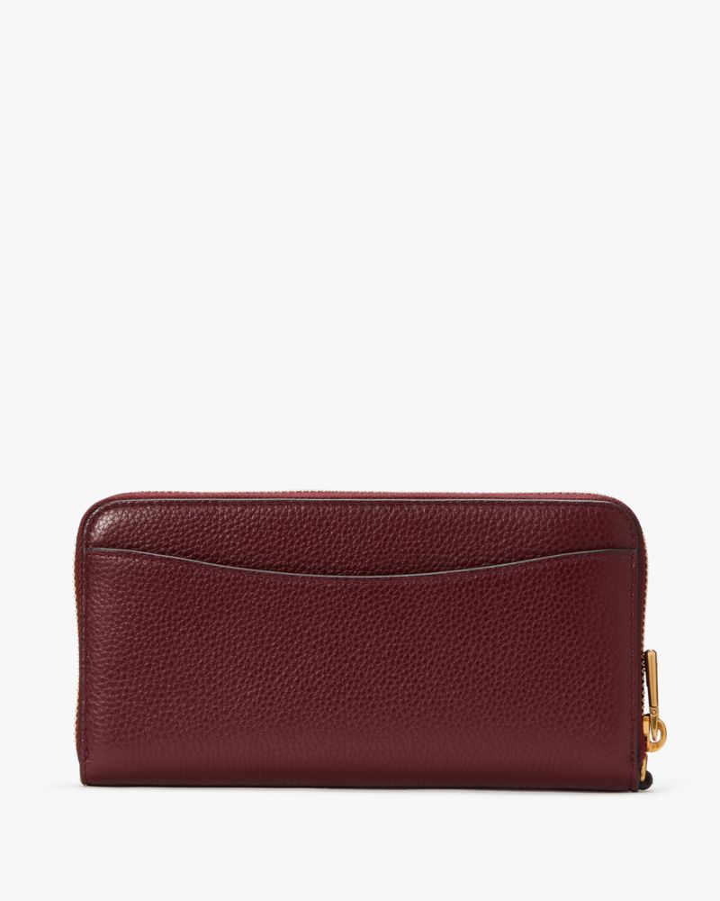 Kate Spade,Ava Zip-around Continental Wristlet,Cordovan