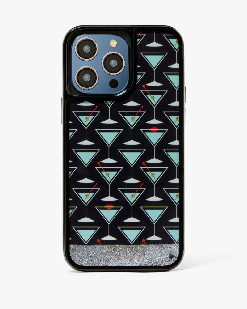 Shaken Not Stirred Liquid Glitter I Phone 14 Pro Max Case Kate