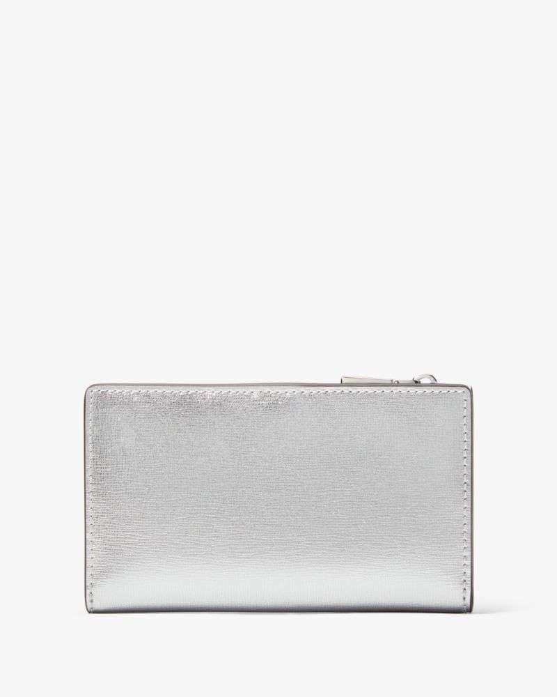 Shaken Not Stirred Embellished Metallic Small Slim Bifold Wallet