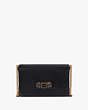 Kate Spade,Morgan Bow Bedazzled Flap Chain Wallet,Black