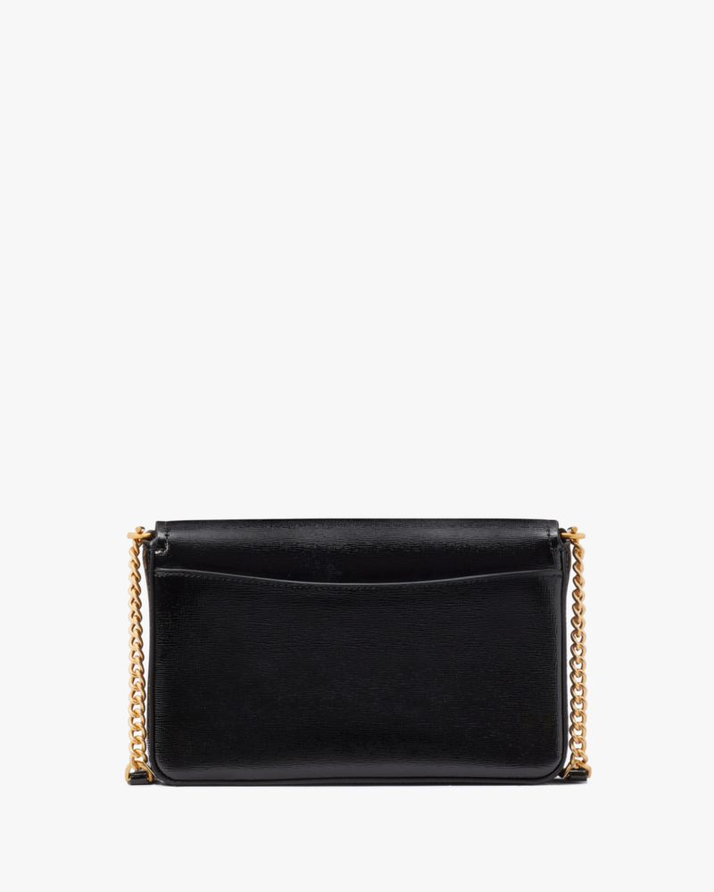 Morgan Bow Bedazzled Flap Chain Wallet