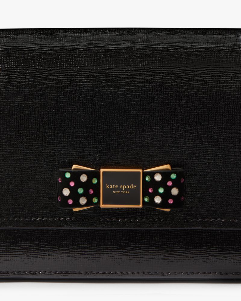 Kate Spade Morgan Bow Bedazzled Flap Chain Wallet. 6