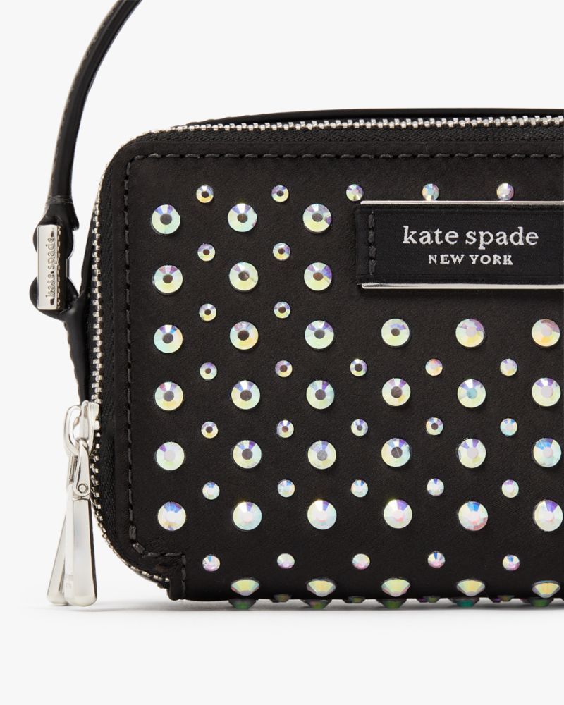 Double-zip Embellished Micro Crossbody