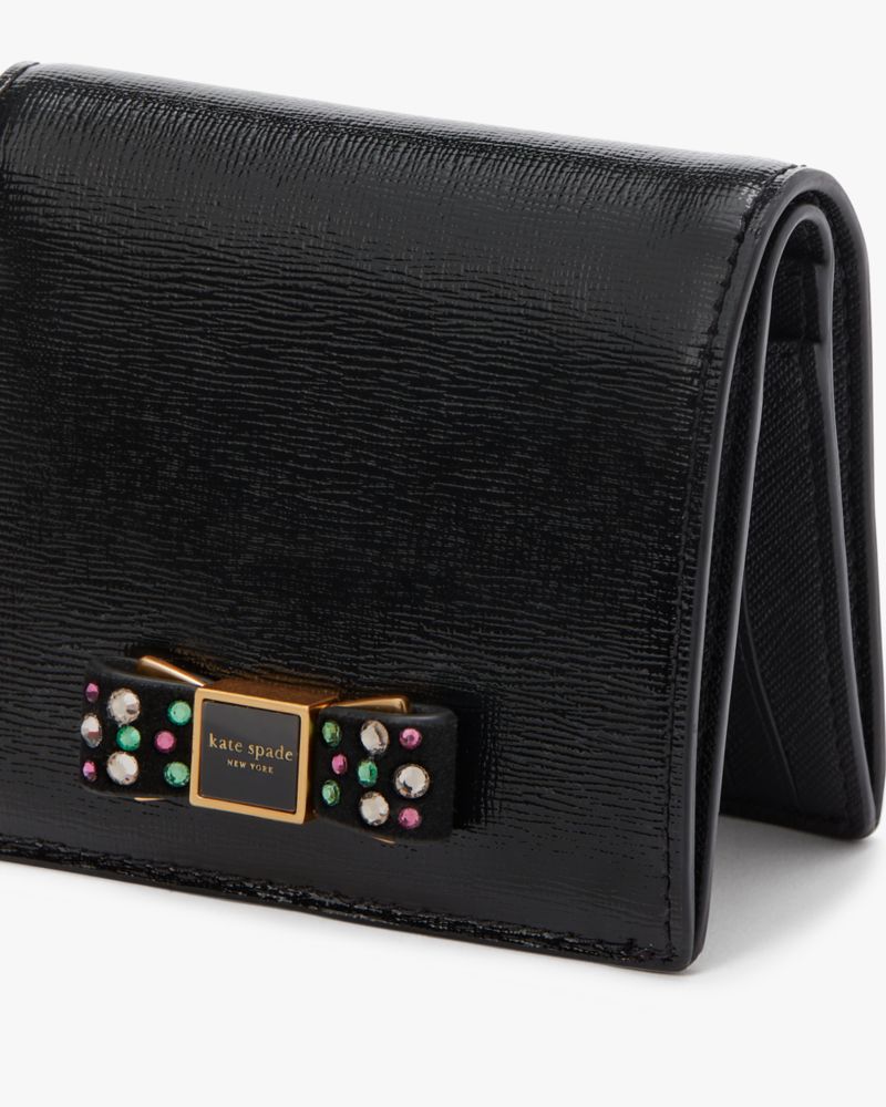 Kate Spade,モーガン ボウ ビダズル スモール バイフォールド ウォレット,ミニ財布,ブラック