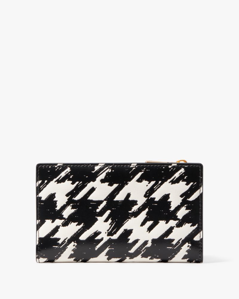 Kate Spade New York Morgan Painterly Houndstooth Zip Around Continental