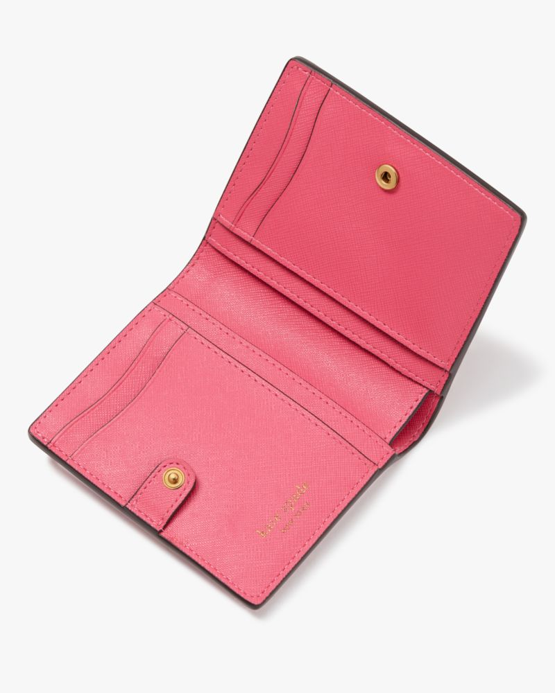 Kate Spade,モーガン ボウ エンベリッシュド スモール バイフォールド ウォレット,ミニ財布,ポンポンピンク