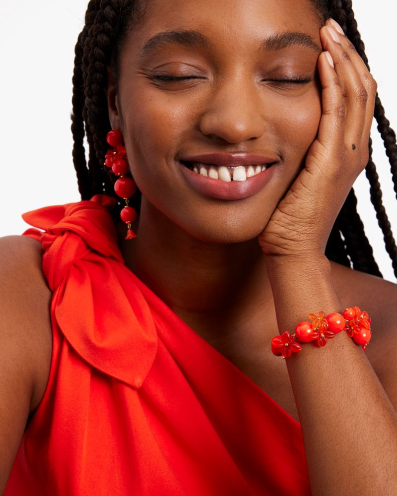 Kate Spade,Freshly Picked Bracelet,Red Multi