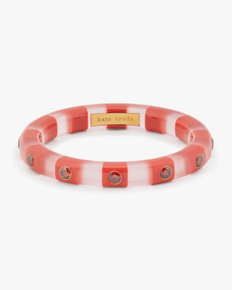 Kate Spade,Seeing Stripes Thin Bangle,Pink Multi