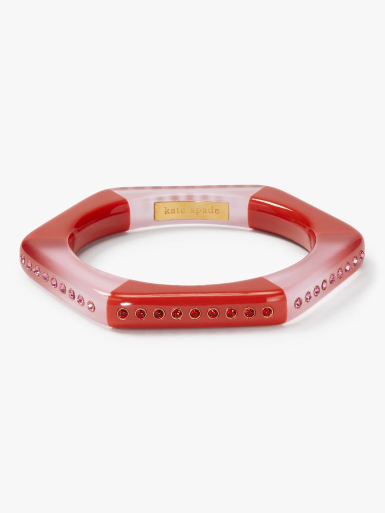 Kate Spade,Seeing Stripes Thin Hexagon Bangle,