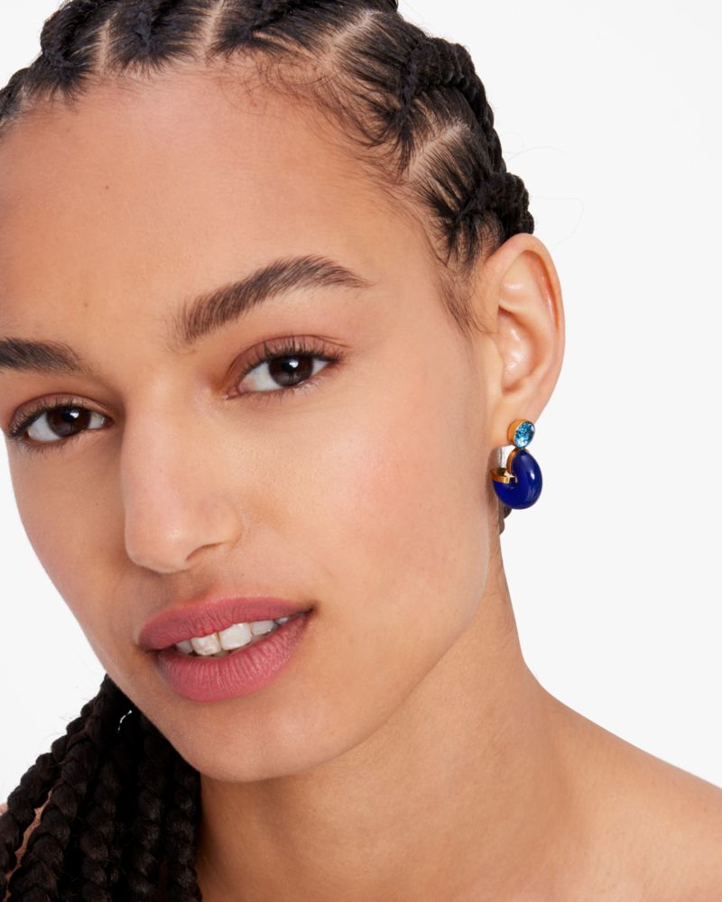 Kate Spade,Seeing Stripes Stud Hoops,