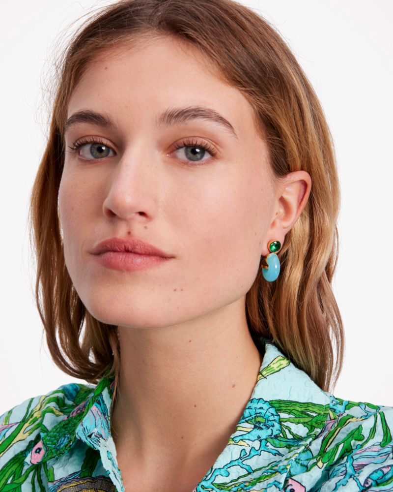 Kate Spade,Seeing Stripes Stud Hoops,