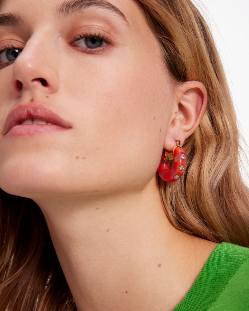 Kate Spade,Seeing Stripes Hoops,
