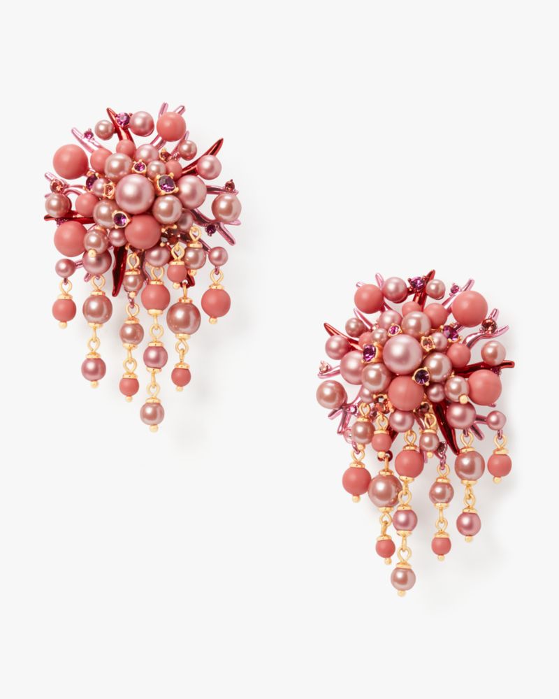 Kate Spade,Sea Siren Statement Earrings,Pink Multi