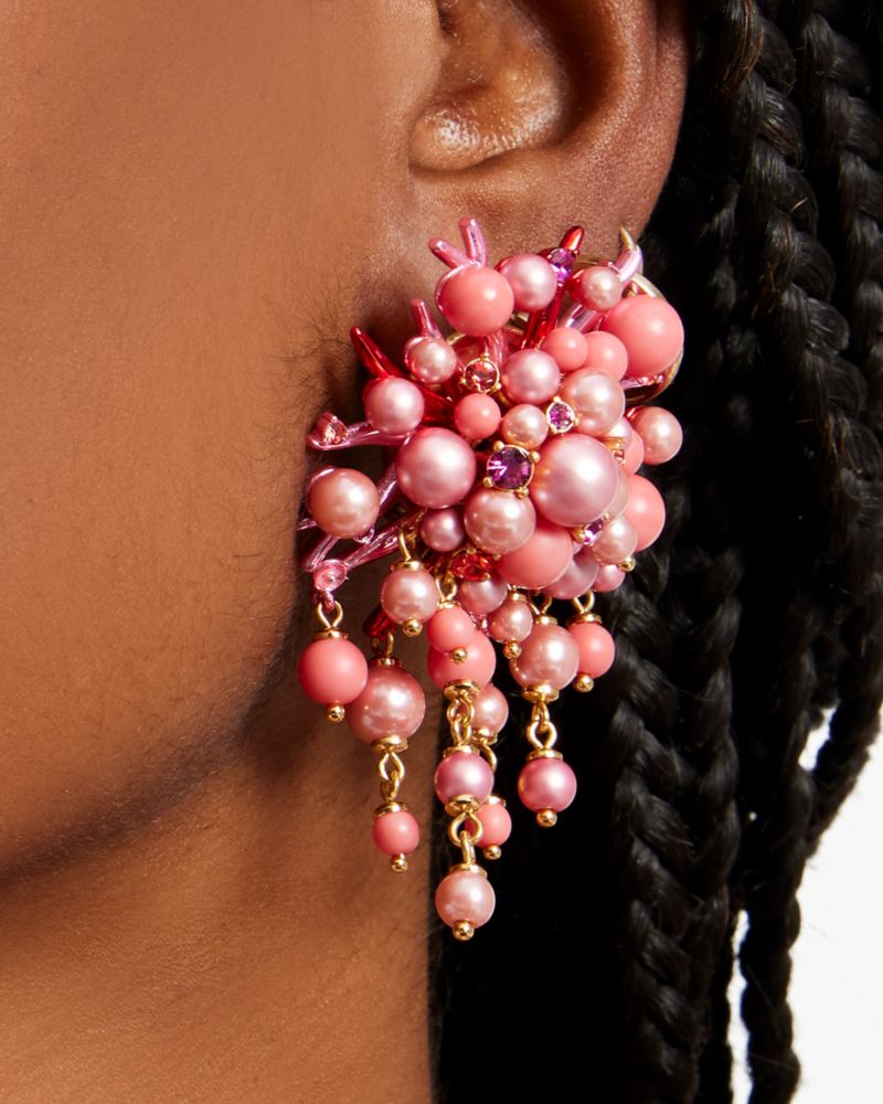 Kate Spade,Sea Siren Statement Earrings,Pink Multi